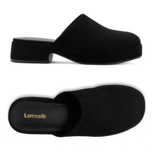 Larroude Miso Flatform Suede Clogs NIB